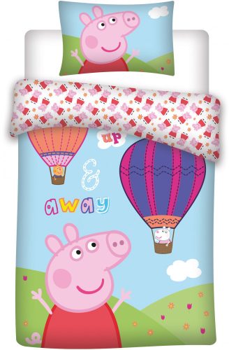 Peppa malac Hot-air Balloon gyerek ágyneműhuzat 100*135cm, 40*60 cm