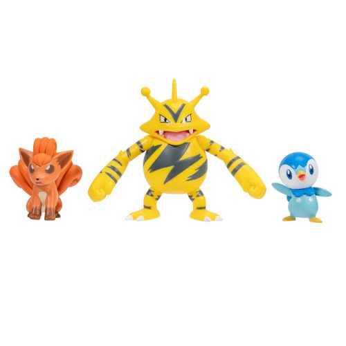 Pokémon 3 db-os figura csomag - Piplup, Vulpix, Electabuzz