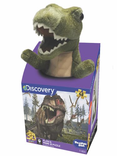 Tyrannosaurus 48 darabos puzzle plüss játékkal