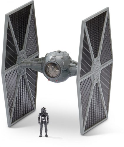 Star Wars - Csillagok háborúja Micro Galaxy Squadron 8 cm-es jármű figurával - TIE Fighter szürke + TIE Fighter pilóta